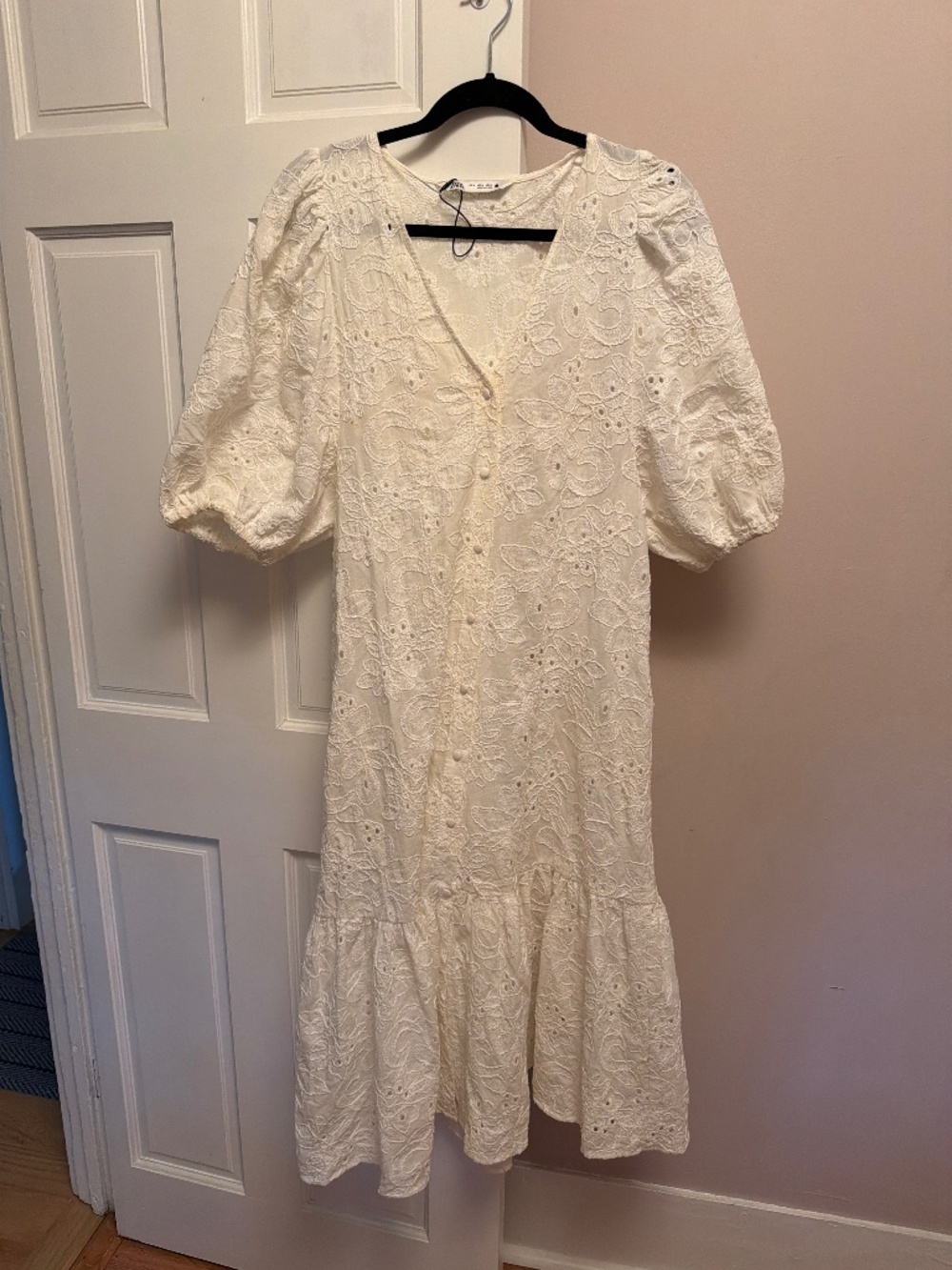 White eyelet dress